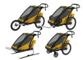 Detský cyklovozík Thule Chariot Sport 1 Spectra Yellow + Run set