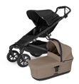 Športový kočík Thule Urban Glide 4-wheel Black + hnedá korbička