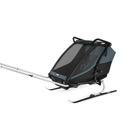 Detský cyklovozík Thule Chariot Cab 2 Dark Slate + Lyžiarsky Set