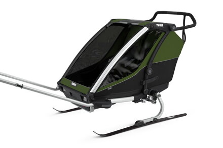 Detský cyklovozík Thule Chariot Cab 2 Cypress Green Ski