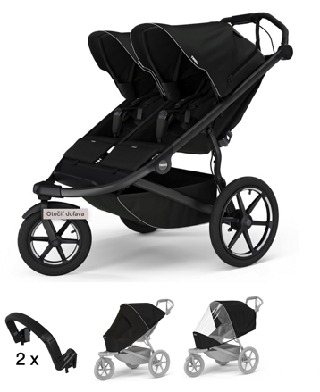 Športový kočík  Thule Urban Glide 3 Double Black 4 in 1