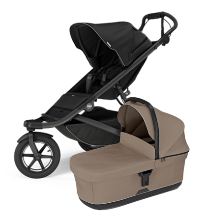 Športový kočík Thule Urban Glide 3 Black + hnedá korbička Športový kočík Thule Urban Glide 3 Black + hnedá korbička