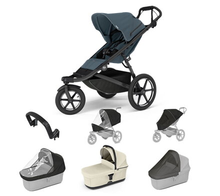 Športový kočík Urban Glide 3 Dark Slate 7 in 1 béžová korbička