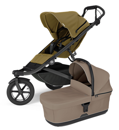 Športový kočík  Thule Urban Glide 3 Nutria green + hnedá korbička Športový kočík  Thule Urban Glide 3 Nutria green + hnedá korbička