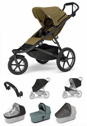 Športový kočík  Thule Urban Glide 3 Nutria Green 7 in 1 Blue