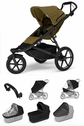 Športový kočík  Thule Urban Glide 3 Nutria Green 7 in 1 Black