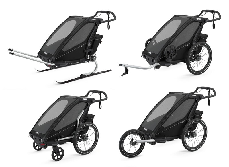 Detský cyklovozík Thule Chariot Sport 1 Midnight Black + Run set Detský cyklovozík Thule Chariot Sport 1 Midnight Black + Run set