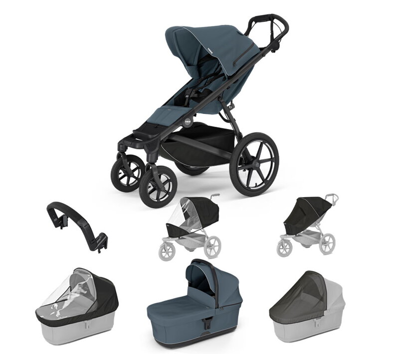 Športový kočík Thule Urban Glide 4-wheel Dark Slate 7 in 1 - korbička Dark Slate