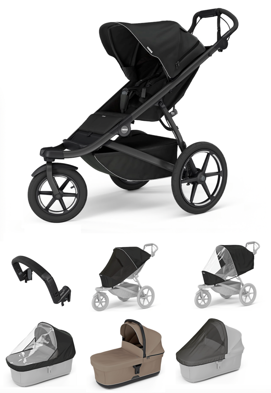 Športový kočík  Thule Urban Glide 3 Black 7 in 1 Black and Taupe