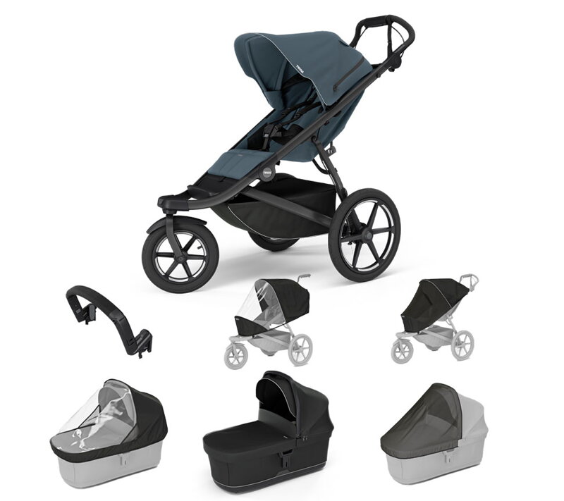 Športový kočík Urban Glide 3  Dark Slate 7 in 1 čierna korbička