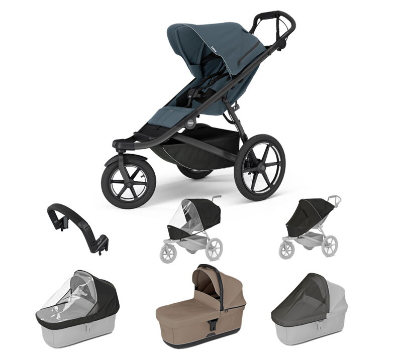 Športový kočík Urban Glide 3 Dark Slate 7 in 1 tmavo hnedá korbička