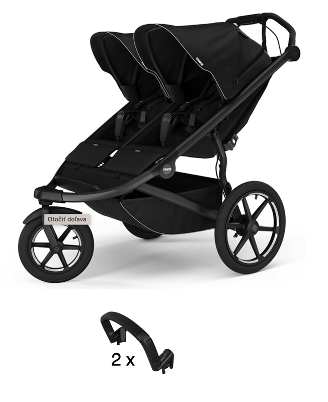 Športový kočík Thule Urban Glide 3 Double Black Športový kočík Thule Urban Glide 3 Double Black