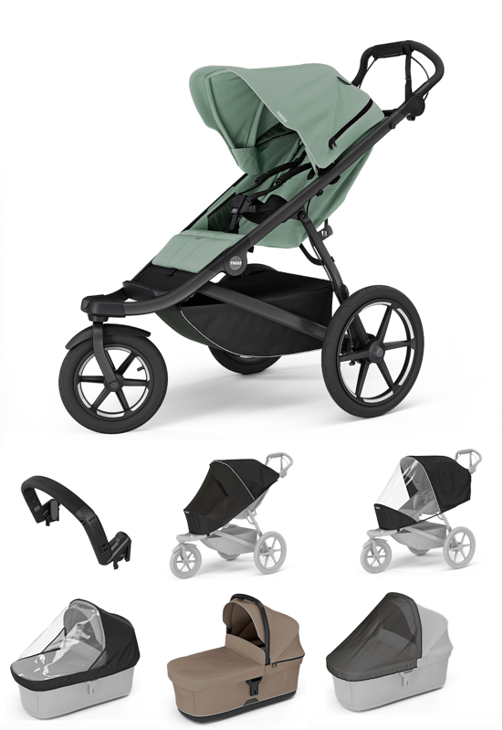 Športový kočík Urban Glide 3 Mist Green 7 in 1 Taupe